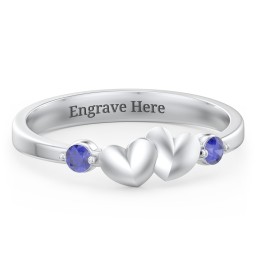 Heart-to-Heart Ring with Accent Stones