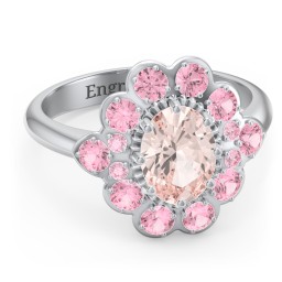 Princess in Love Ring in 925 Sterling Silver with Morganite, Pink Tourmaline, and Fancy Pink Premium Zirconia