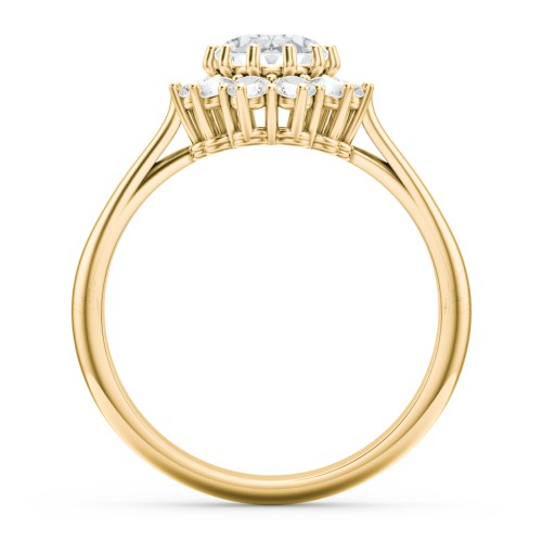 The Lady's Legacy Ring – 10K Yellow Gold with White Premium Zirconia and Cubic Zirconia