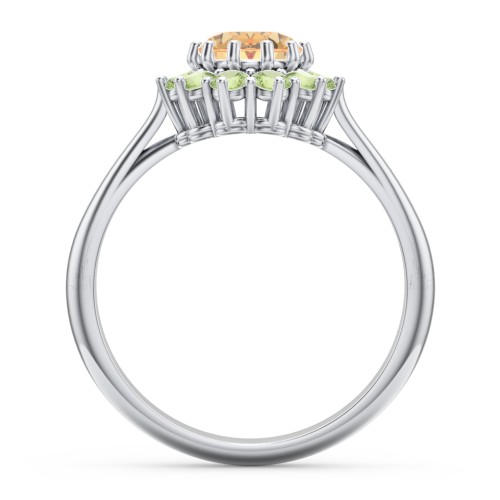The Lady's Legacy Ring – Sterling Silver with Fancy Yellow Premium Zirconia and Peridot