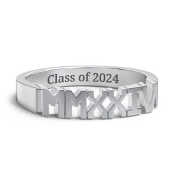 Roman Numeral Graduation Ring