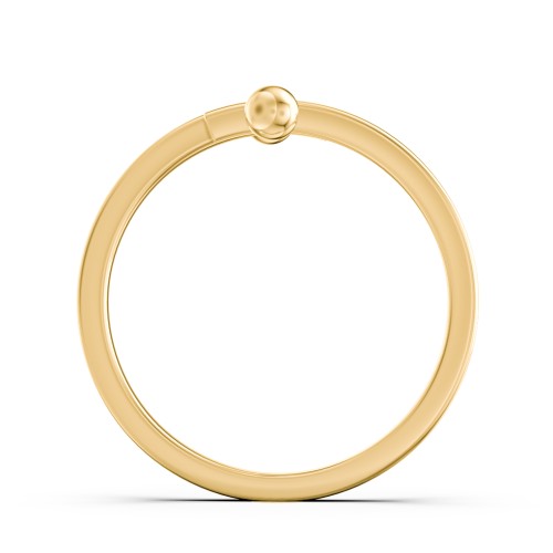 Bypass Barbell Ring with Gemstone