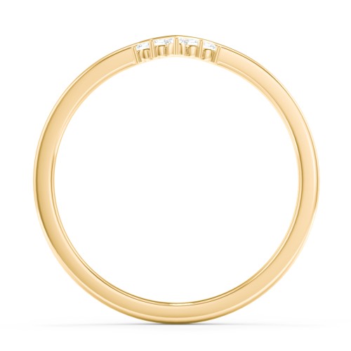 V-Shaped Stackable Ring with Accents