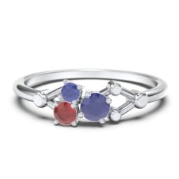 3-Stone Constellation Ring with Gemstones