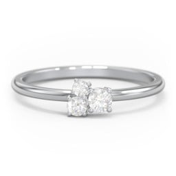 3-Stone Cluster Stackable Ring