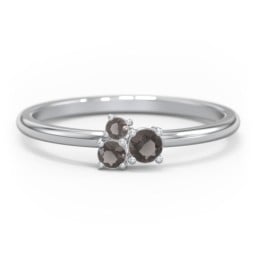 3-Stone Cluster Stackable Ring