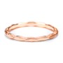 Faceted Wave Band with Milgrain Detailing
