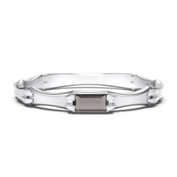 East-West Stackable Baguette Ring with Hinged Texture