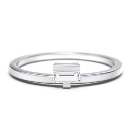 Off-Set Baguette Stackable Ring