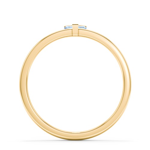 Off-Set Baguette Stackable Ring