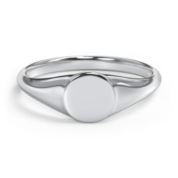 Engravable Round Signet Ring