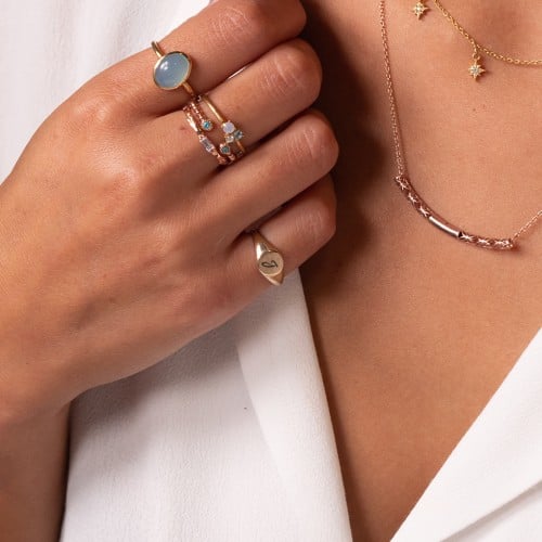 Engravable Round Signet Ring