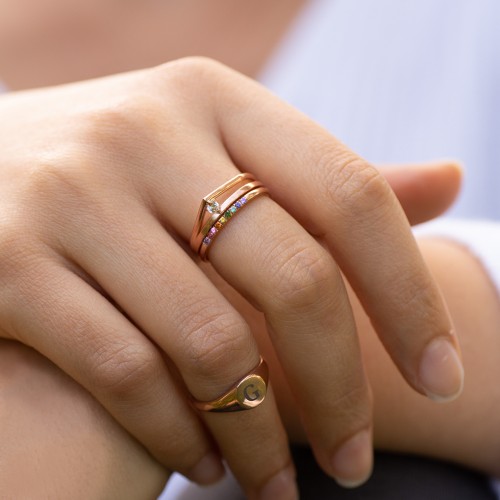 Engravable Round Signet Ring