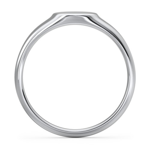 Engravable Round Signet Ring – Sterling Silver