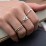 Milgrain Half Eternity Stackable Band – 10K White Gold with White Premium Zirconia