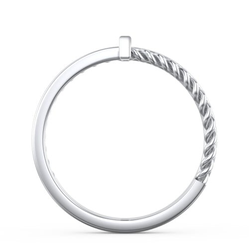 Twisted Cross Ring with Double Band