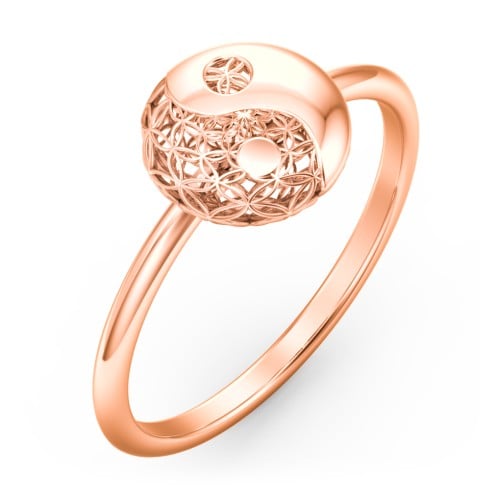 Yin-Yang Ring with Filigree Detailing
