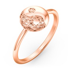 Yin-Yang Ring with Filigree Detailing