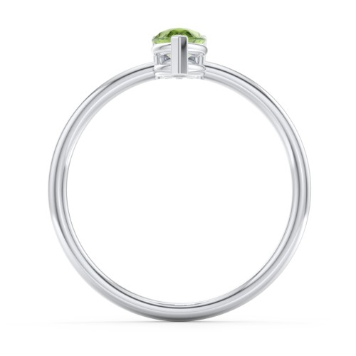 Pear Ring with Round Accent Stone