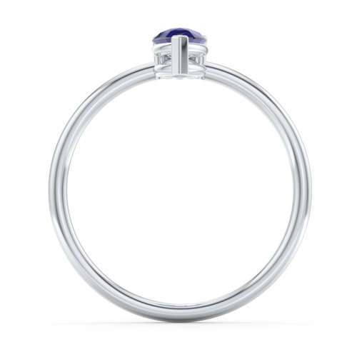 Pear Ring with Round Accent Stone