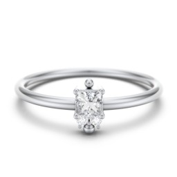 Princess Cut Stacking Ring with Accents