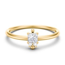 Princess Cut Stacking Ring with Accents