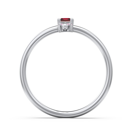 Princess Cut Stacking Ring with Accents