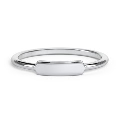 Engravable Bar Sorority Ring – Sterling Silver