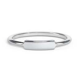 Engravable Bar Sorority Ring in 925 Sterling Silver