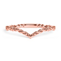 V-Shape Stacking Ring with Twisted Band