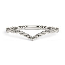 V-Shape Stacking Ring with Twisted Band