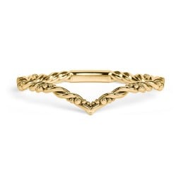 V-Shape Stacking Ring with Twisted Band