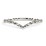 V-Shape Stacking Ring with Twisted Band – 10K White Gold