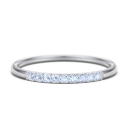 Stackable Band with Accent Gemstones