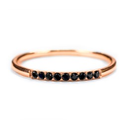 Stackable Band with Accent Gemstones