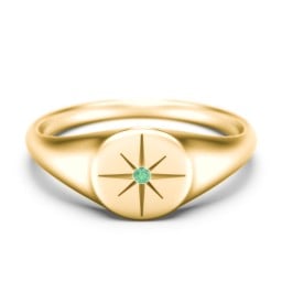Star Set Signet Ring