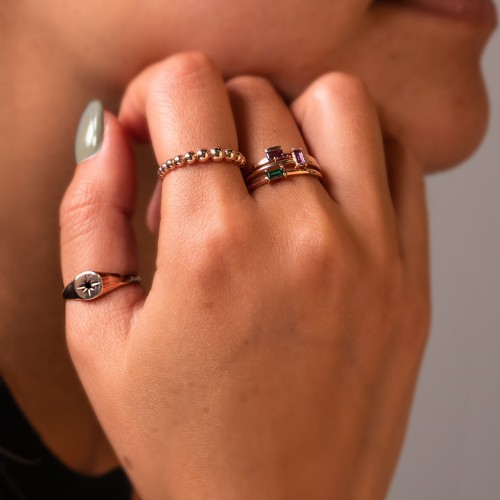 Star Set Signet Ring