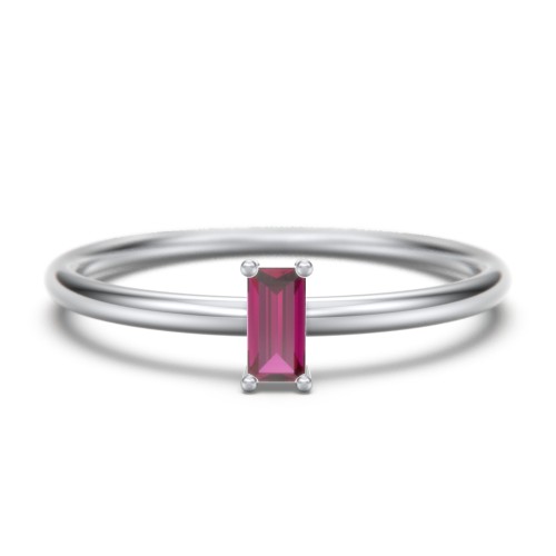 Vertical Baguette Stackable Ring