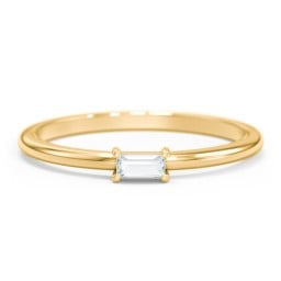 East-West Stackable Baguette Ring