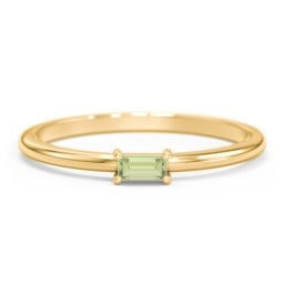 East-West Stackable Baguette Ring