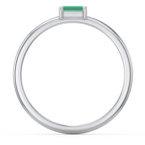 East-West Stackable Baguette Ring