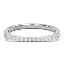 Flat Top Stackable Ring with Accents