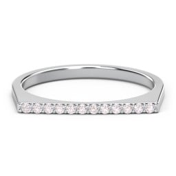 Flat Top Stackable Ring with Accents