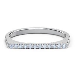 Flat Top Stackable Ring with Accents