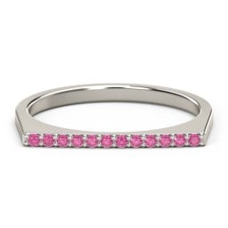 Flat Top Stackable Ring with Accents