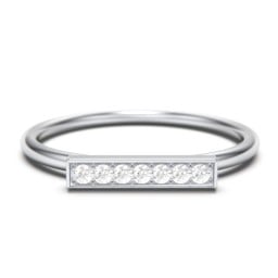 Gemstone Horizontal Bar Ring