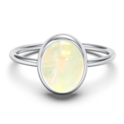 Oval Cab Gemstone Ring