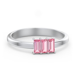 3 Stone Vertical Baguette Ring