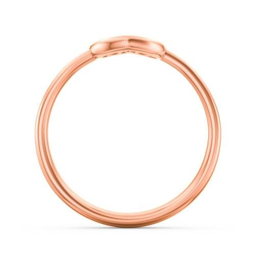 Open Heart Ring – 10K Rose Gold