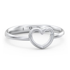 Open Heart Ring – Sterling Silver